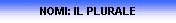 NOMI: IL PLURALE