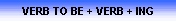 VERB TO BE + VERB + ING