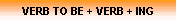 VERB TO BE + VERB + ING
