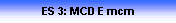 ES 3: MCD E mcm