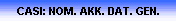 CASI: NOM. AKK. DAT. GEN.
